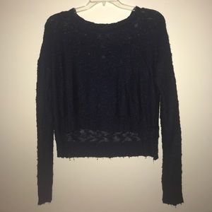 Arizona Jeans XL High/Low Navy Sweater.